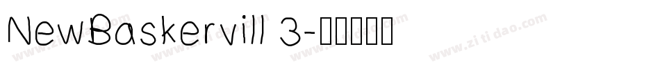 NewBaskervill 3字体转换